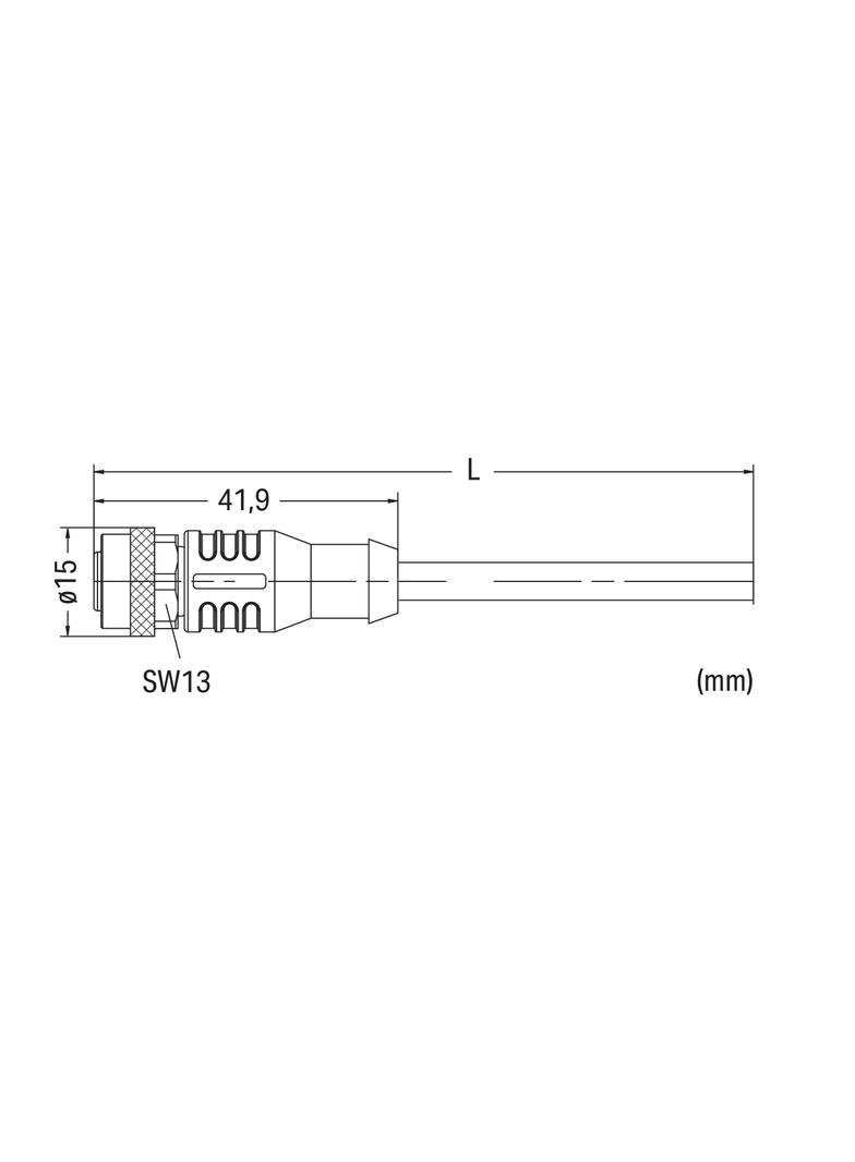 przewód do czujników/el.wykonawczych gniazdo proste M12/wolny koniec 1,5m
