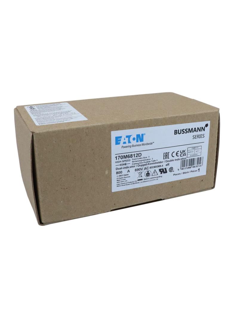 800A 690V aR DIN 3 HSDNH FUSE Wkładka szybka 800A AC 690V DIN 3 aR DIN IEC podwójny wskaźni 170M6812