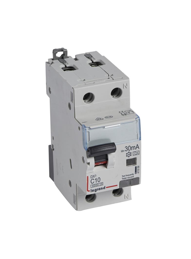 Wyłącznik Różnicowo-Nadprądowy 2P 10A C 0,03A Typa P312 DX3 411059 LEGRAND