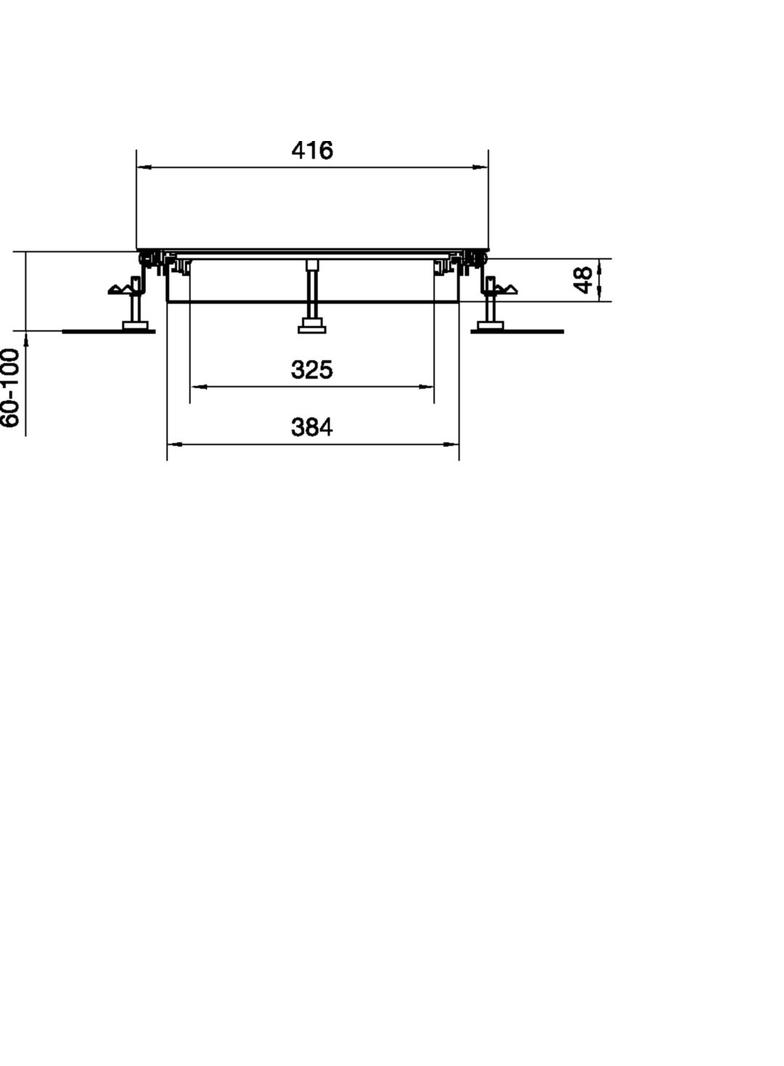 tehalit.BK Kanał współpoziomy wanna stalowa BKW 400x(60-100)mm stal BKW400060 HAGER