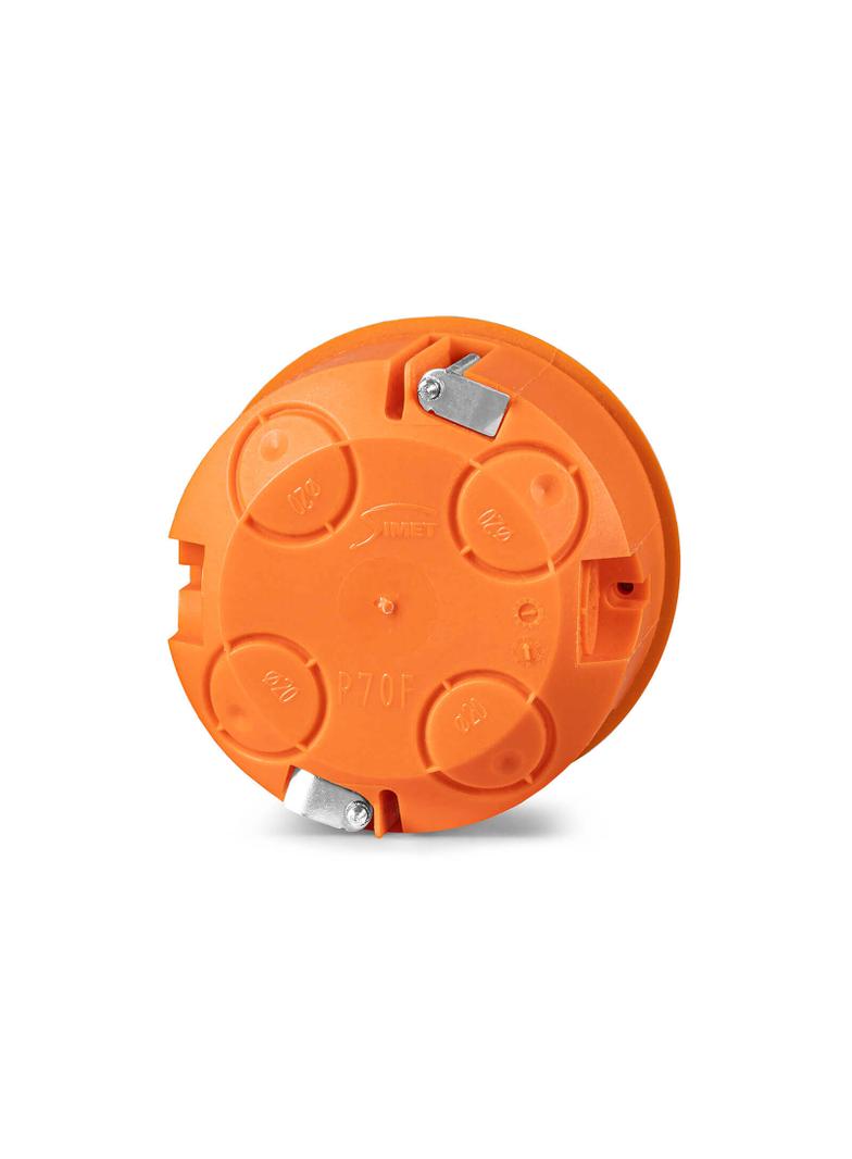 P70F ,  Puszka inst. do pustych ścian z pokr. O 70, pomarańczowy