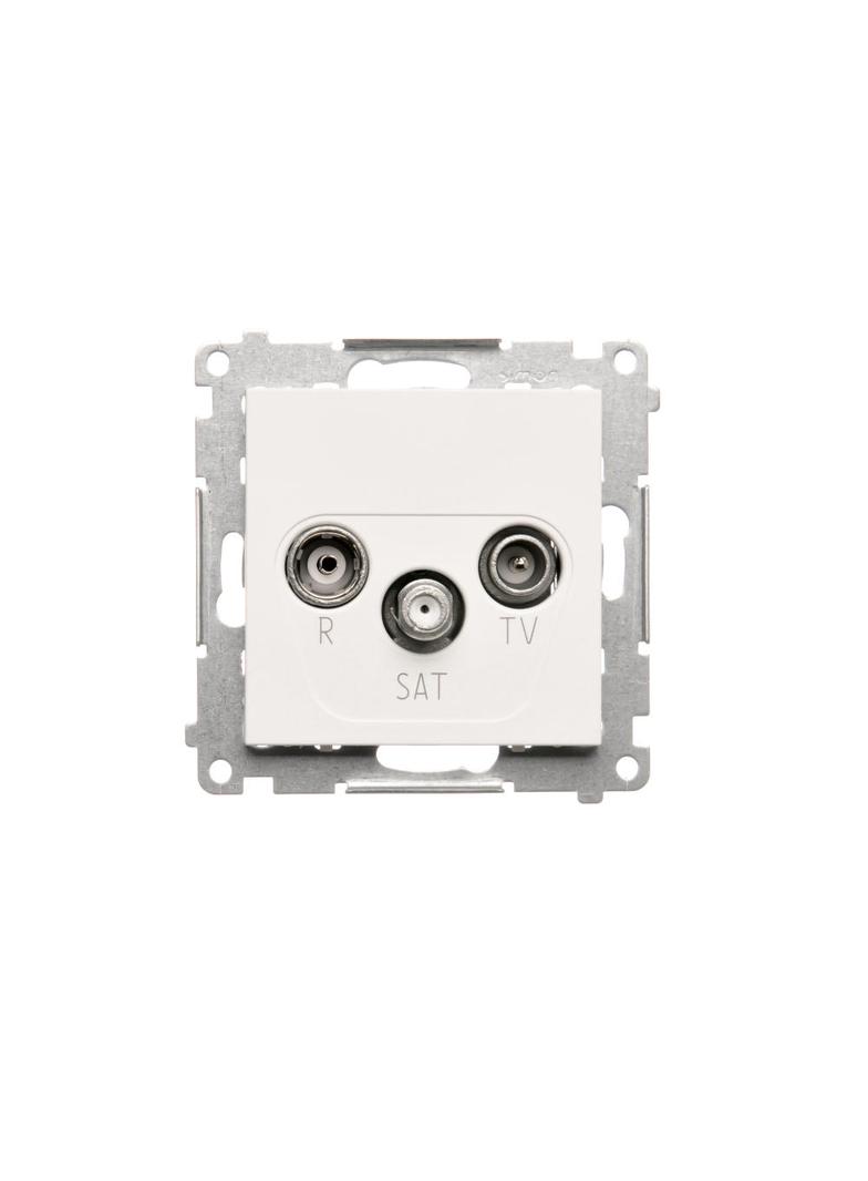 Simon 55 Gniazdo antenowe R-TV-SAT końcowe/zakończeniowe 1x Wejście: 5 MHz÷2,4 GHz Biały mat