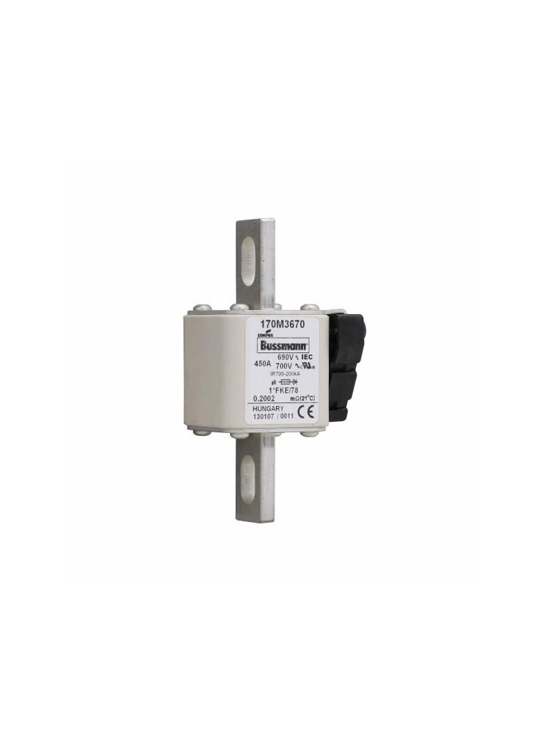 FUSE 450A 690V 1*FKE/78 AR UC Wkładka szybka 450A AC 690V rozmiar 1 45x59x110 mm aR, 170M3670 EATON