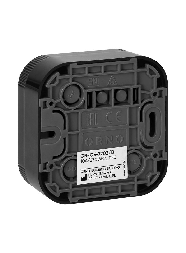 Łącznik schodowy natynkowy ToDo IP20, 10A, 230V AC, czarny OR-OE-7202/B ORNO