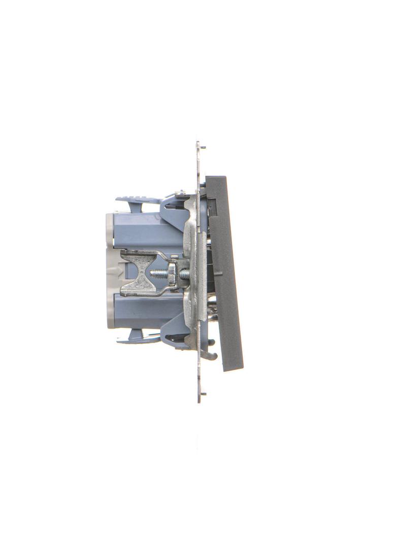 Simon 55 Przycisk zwierny /dzwonek/ z podświetleniem LED szybkozłączka Grafitowy mat