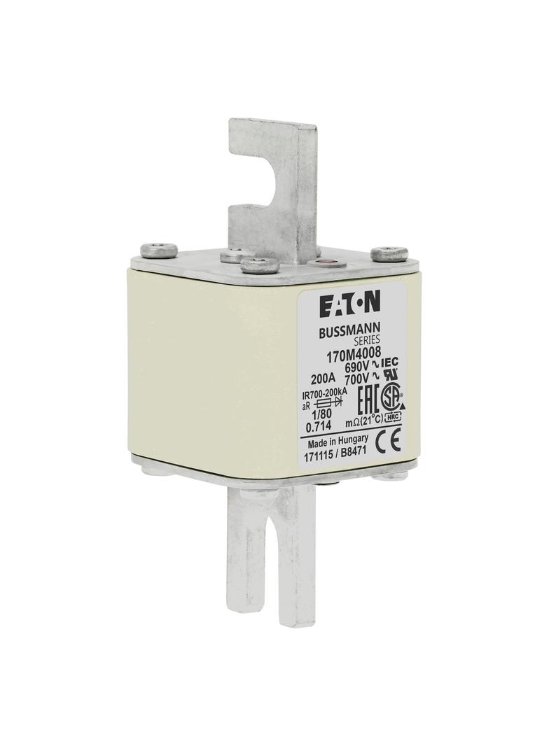 200A 690V 1/80 aR INDICATOR FUSE Wkładka szybka 200A AC 690V DIN 1 53x53x108 mm aR DIN, 170M4008 EAT