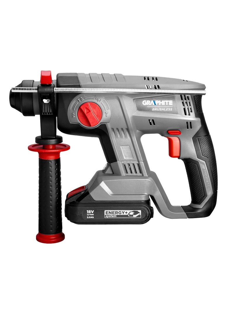 Młotowiertarka akumulatorowa bezszczotkowa Energy+ 18V, Li-Ion, udar 2.2J, bez akumulatora