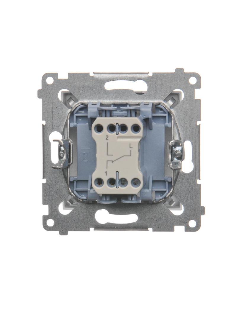 Simon 54 Łącznik schodowy bez piktogramu 10A 250V szybkozłączka srebrny mat DW6.01/X/43 KONTAKT