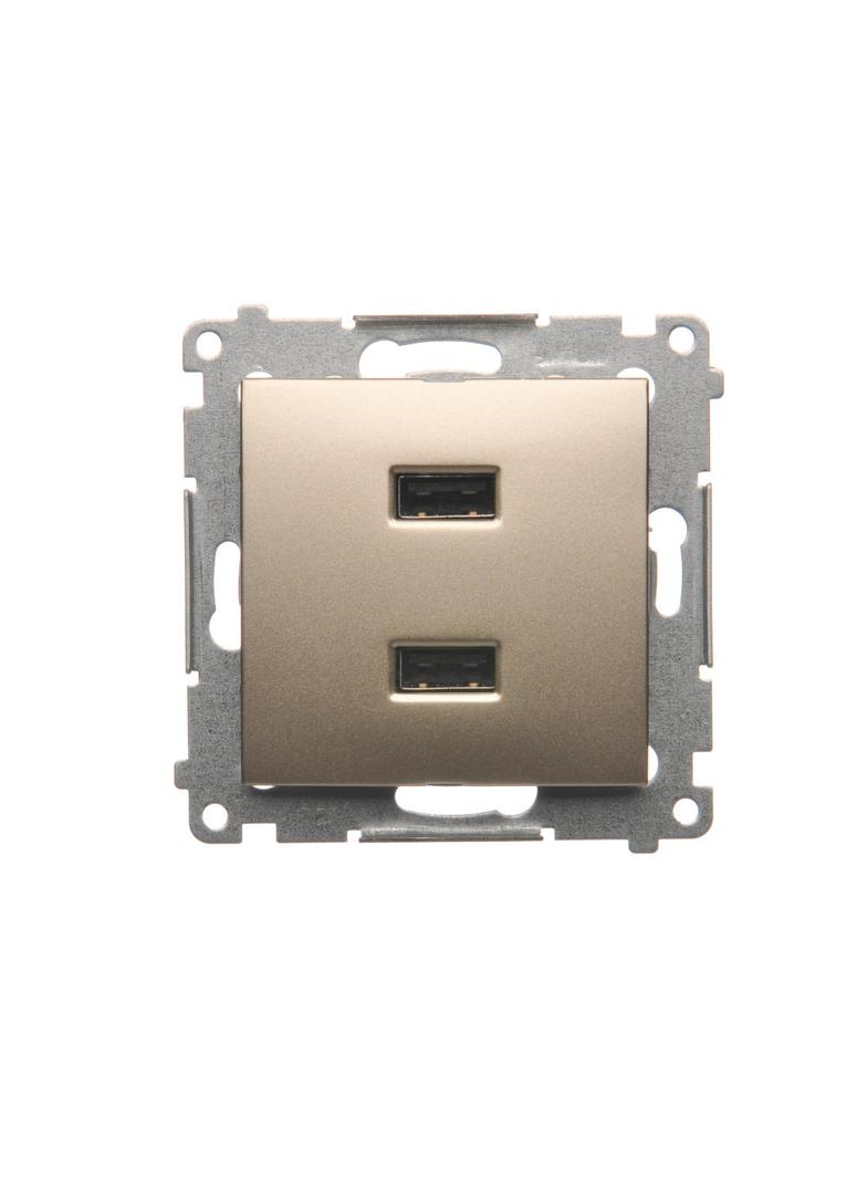 Simon 54 Ładowarka 2 x USB 2.1 A 5V DC 230V złoty mat DC2USB.01/44 KONTAKT