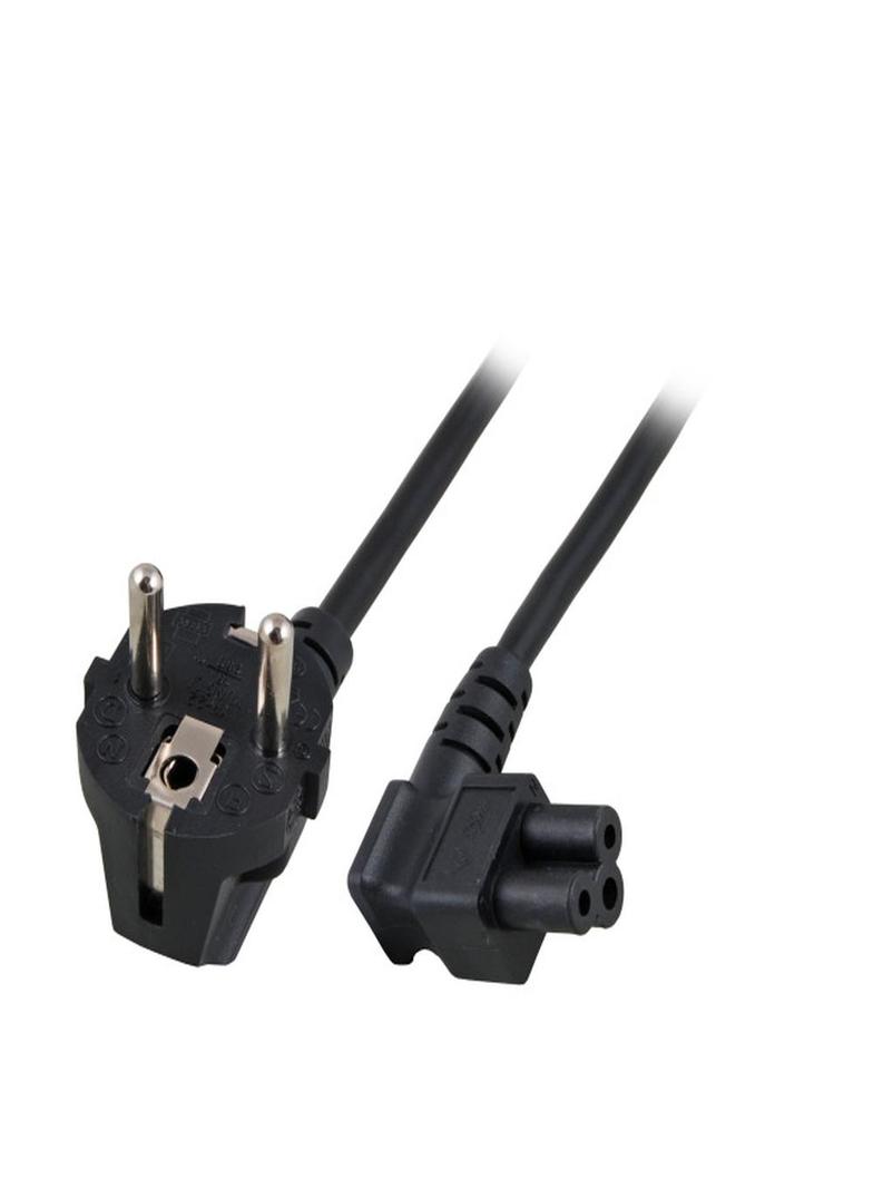 Kabel zasilający Schuko 90° - C5 90° 5m czarny
