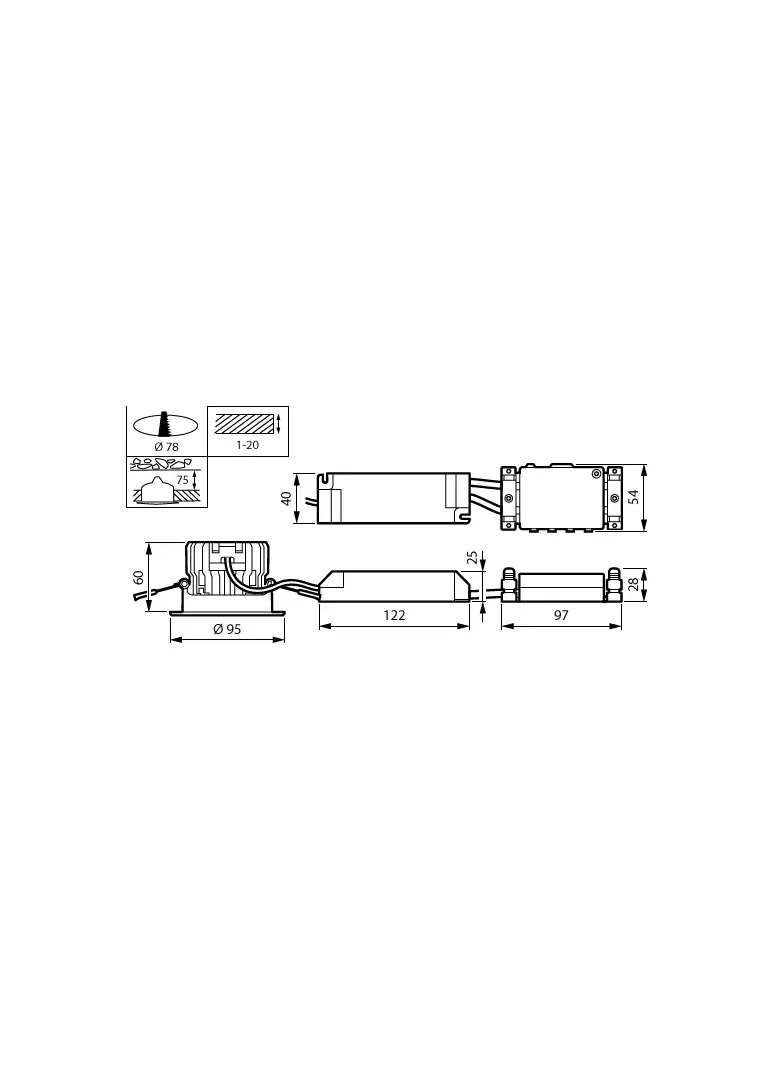 Oprawa sufitowa Downlight typu Spot LED 12,3W 1280lm IP20/44 3000K barwa ciepła ściemnialna LED12-WB