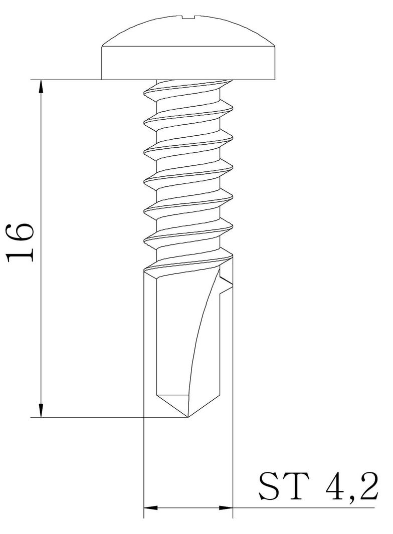 BS BKS KP, Śruba samowiercąca