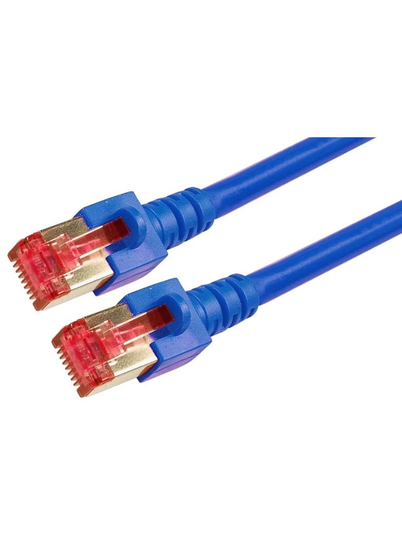 Patchcord RJ45 S/FTP kat. 6 LSZH niebieski 10m