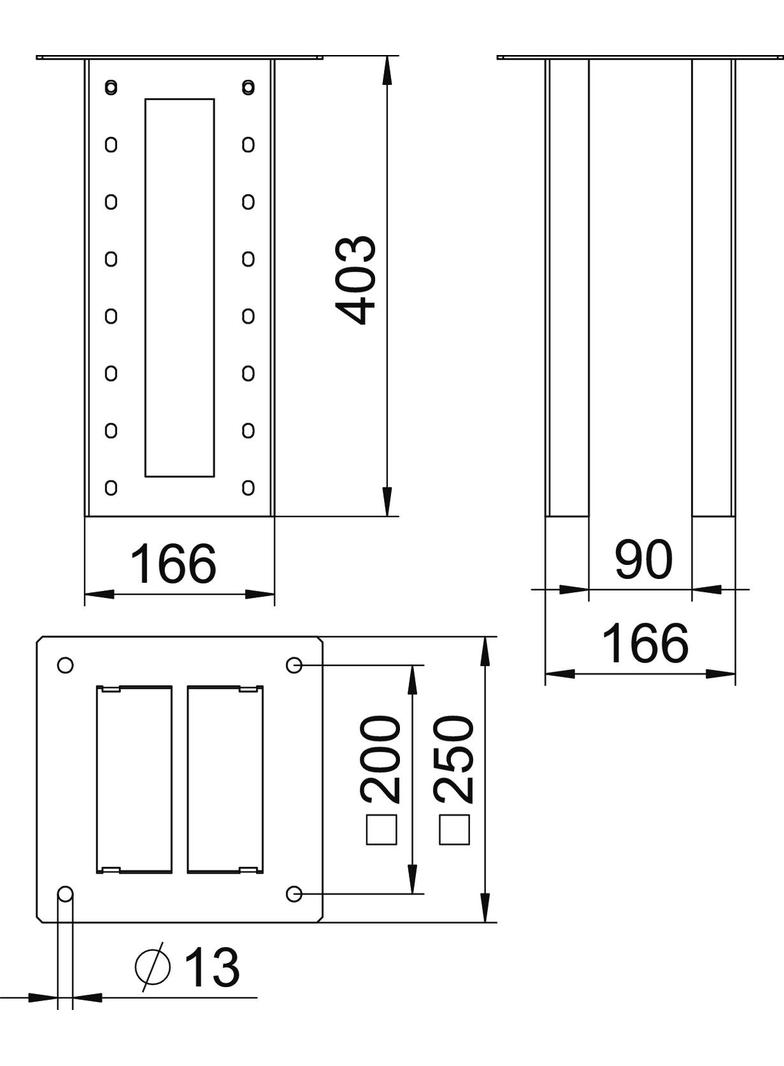 ISS160160DB WA, Mocowanie sufitowe