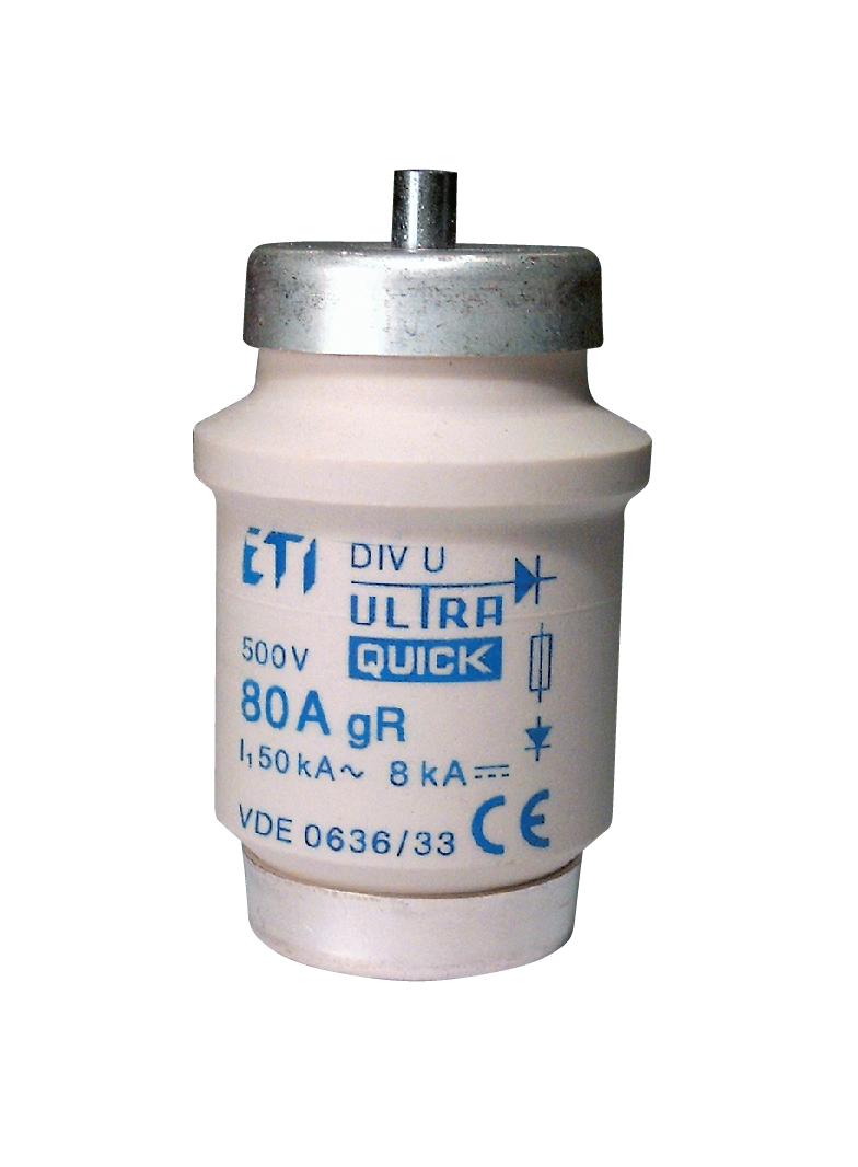 Wkładka topikowa ultraszybka DIV UQ gR 80A 500V 004324001 ETI