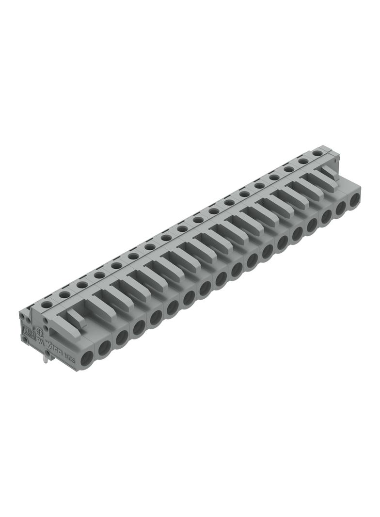 MCS-MIDI Classic gniazdo kątowe 18-bieg. szare raster 5 mm /25szt./ WAGO