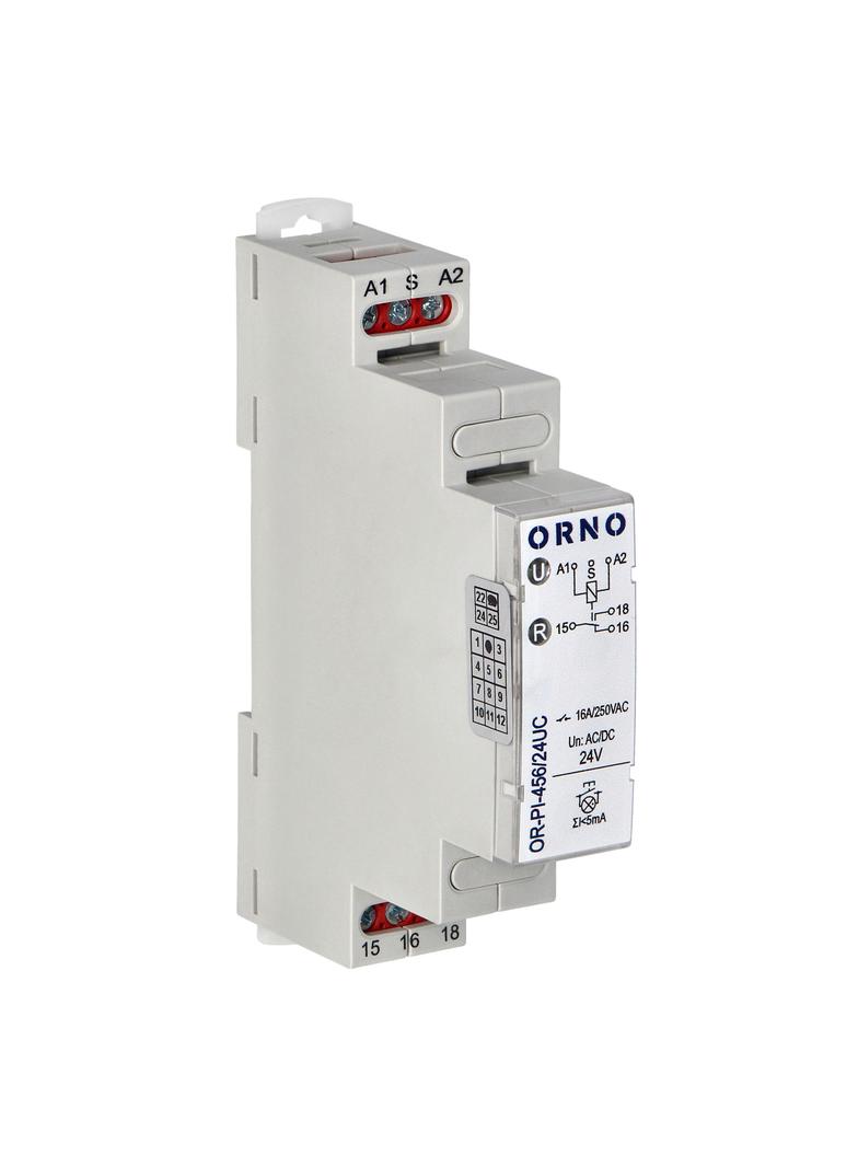 Przekaźnik instalacyjny bistabilny 24 VAC/DC 16A OR-PI-456/24UC ORNO