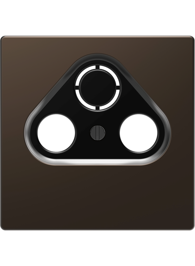 Merten, D-Life, płytka centralna gniazda RTV, 3 otwory, mocca metalik