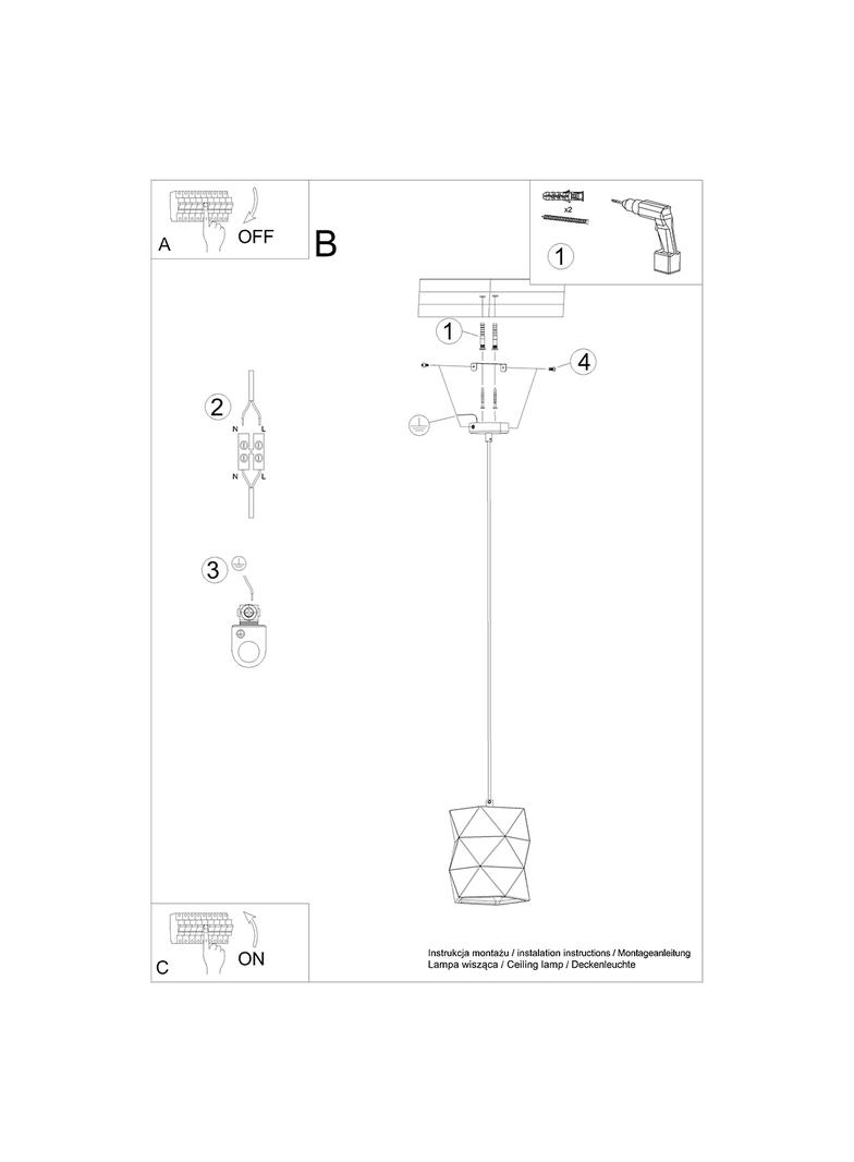 Sollux Lampa wisząca ceramiczna GOBI SL.1250
