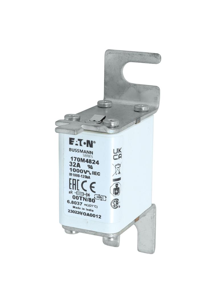 32A 1000V 00TN/80 aR INDICATOR FUSE Wkładka szybka 32A AC 1000V rozmiar 00 30x47x98 mm aR D 170M4824