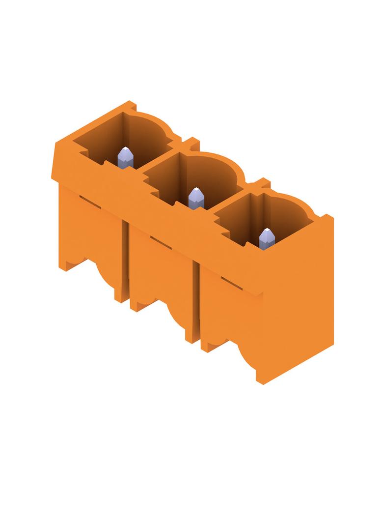 SL 7.62HP/03/180G 3.2SN OR BX Wtyki PCB (złącza płyty), 7.62 mm, Liczba biegunów: 3, kąt odejścia: 180° /100szt./ 1048880000 WEIDMÜLLER