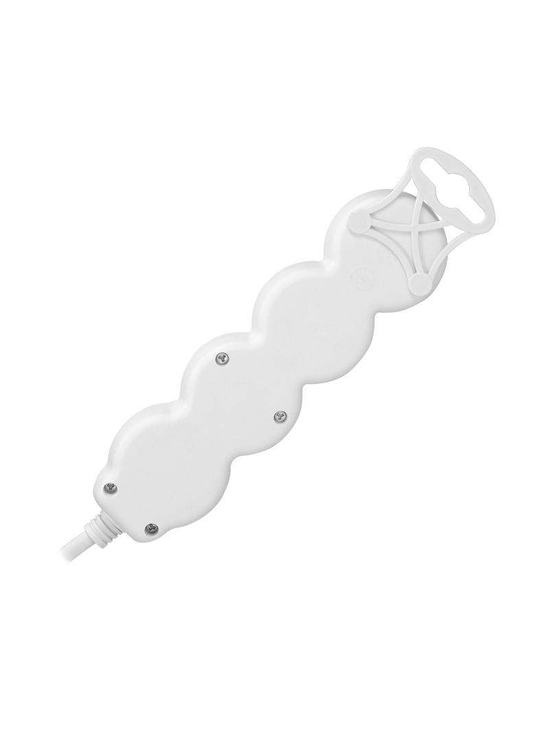 Przedłużacz 3-krotny 2P+Z z wyłącznikiem 1,5m H05VV-F 3x1,5mm2 Imax=16A płaska wtyczka biały ES-5/W/1,5 ORNO