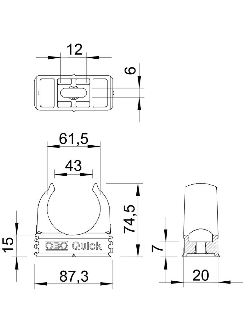 2955/M63, UCHWYTY OBO QUICK M63