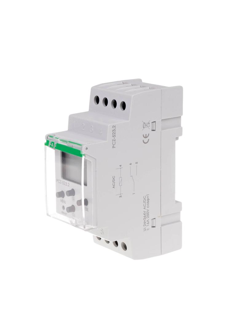 PROGRAMOWALNY ZEGAR STERUJĄCY IMPULSOWY, 2X125 WPISÓW, STYK: 1P, I=16A, 24÷264V AC/DC, 2 MODUŁY