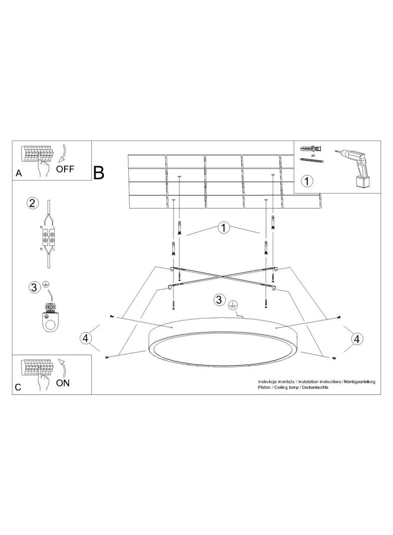 Plafon ONYX 40 biały LED 3000K