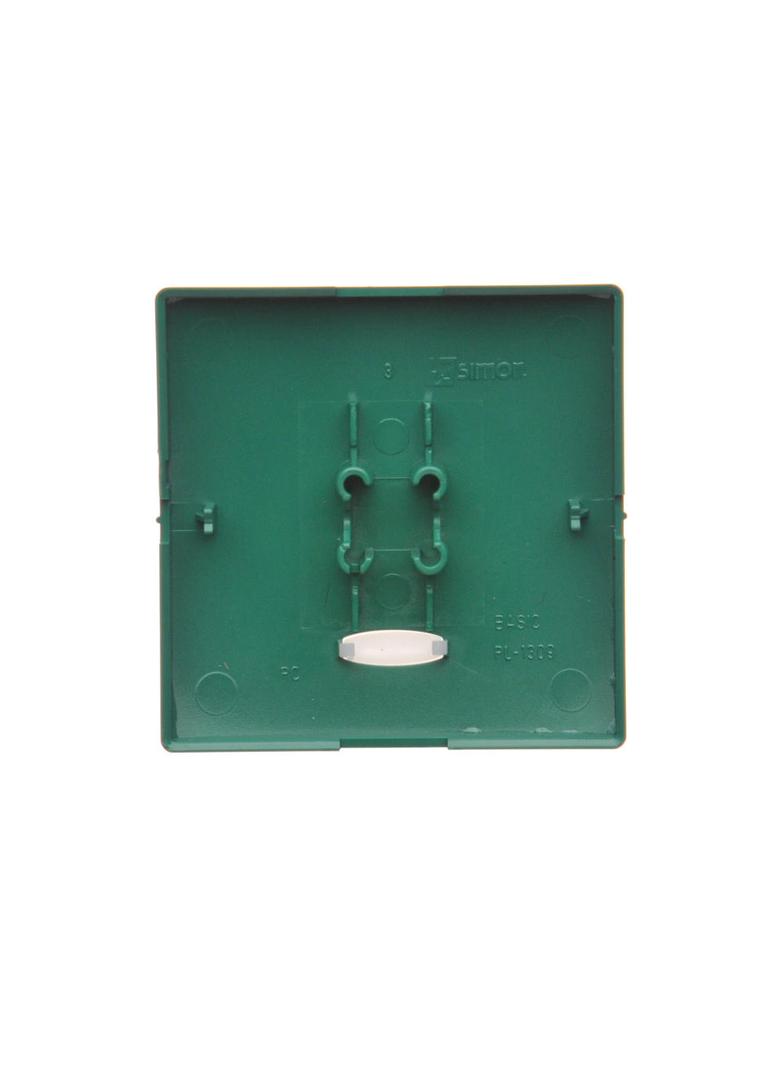 Simon Basic Klawisz pojedynczy z oczkiem do łączników/przycisków z podświetleniem zielony