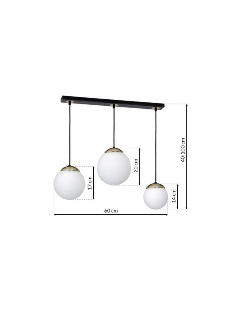 MILAGRO Lampa wisząca SPARTA BLACK / GOLD 3xE14