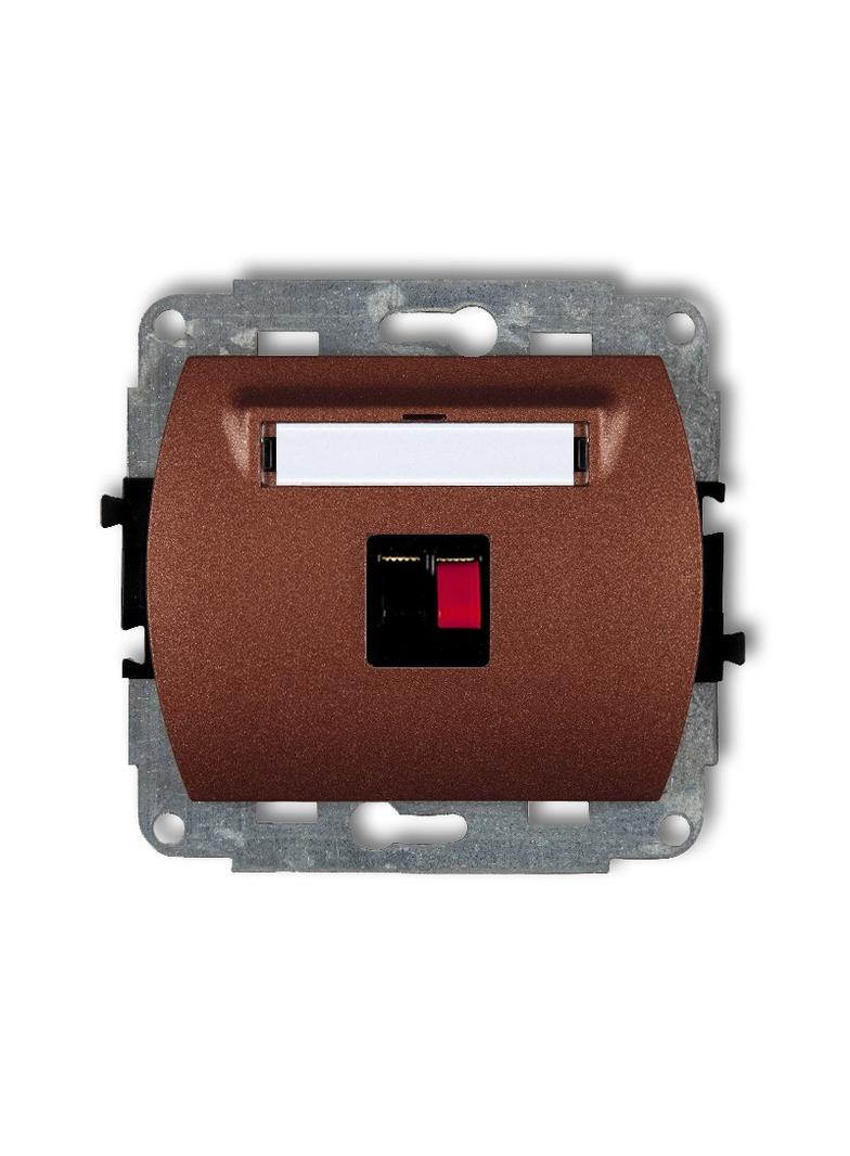 TREND Mechanizm gniazda głośnikowego pojedynczego brązowy metalik