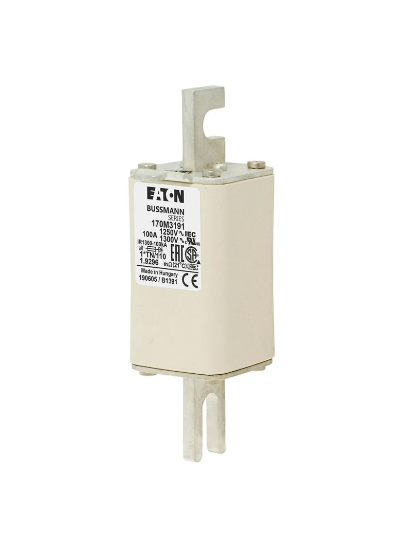 FUSE 100A 1250V 1*TN/110 AR CU Wkładka szybka 100A AC 1250V rozmiar 1 45x58x138 mm a 170M3191 EATON