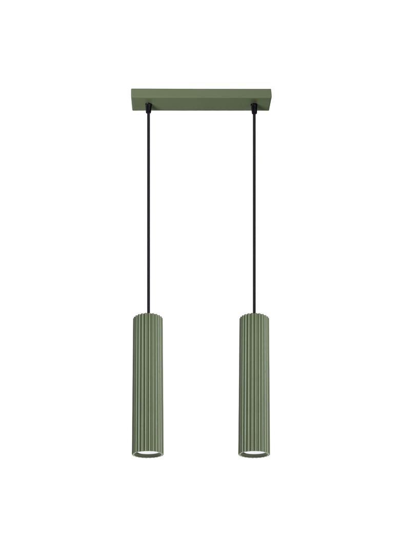 Sollux Lampa wisząca KARBON 2 zielona oliwka SL.1612