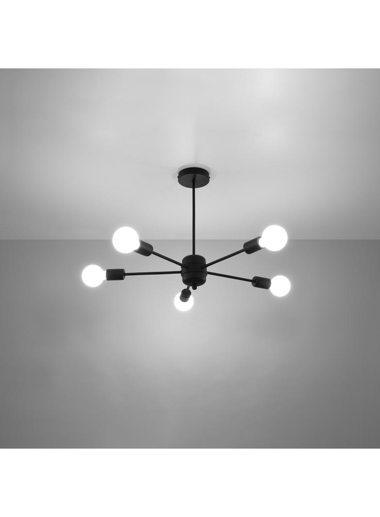Sollux Żyrandol LANGO 5 czarny SL.1022