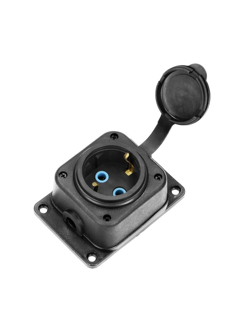 Rozgałęźnik bryzgoszczelny i odporny na uderzenia IP44 1 gniazdo 16A 230V AC gumowy uniep OR-AE-1316