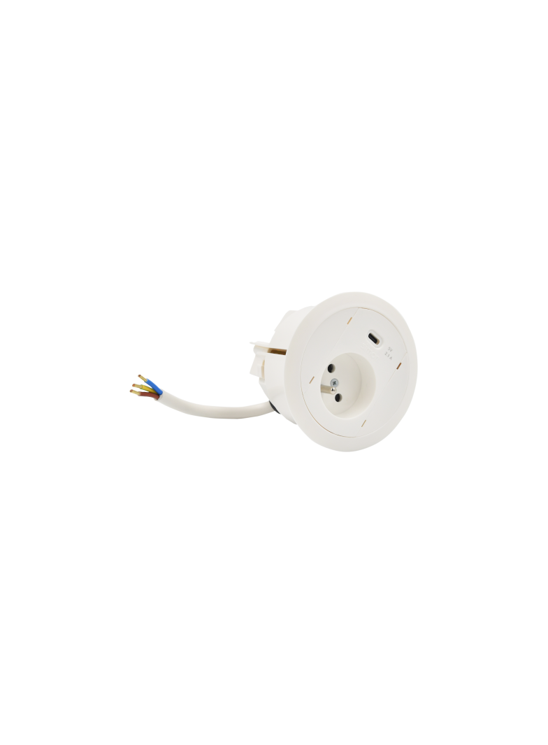 "Simon 480 TS48-330E10E00-33 Gniazdo meblowe 1 gn. typ E + ładowarka USB type C