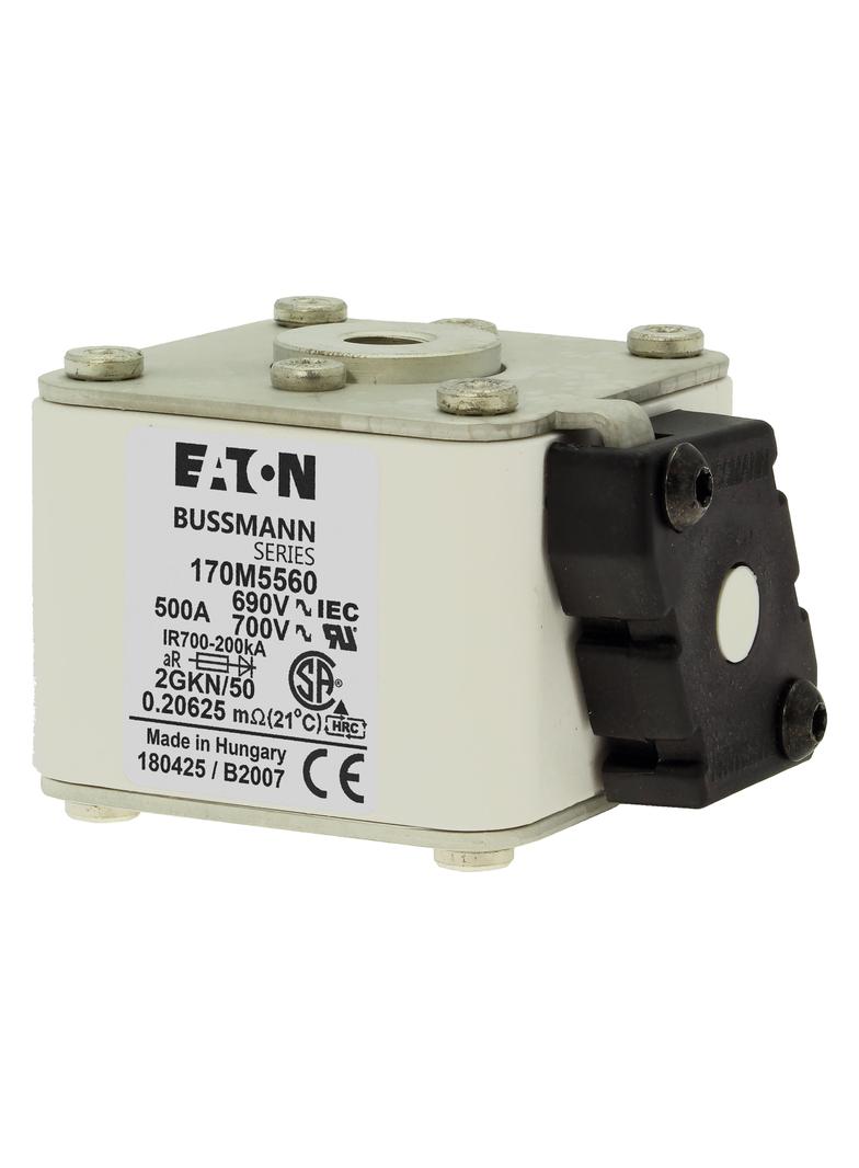 FUSE 500A 690V 2GKN/50 AR UC Wkładka szybka 500A AC 690V rozmiar 2 61x77x51 mm aR IEC UL, 170M5560 E