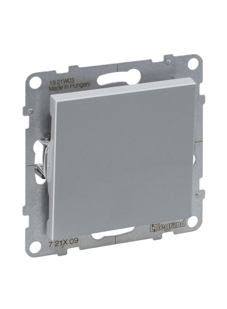 SUNO - Przycisk pojedynczy - 6 A - 250 V~ - zaciski automatyczne, Aluminium, Legrand