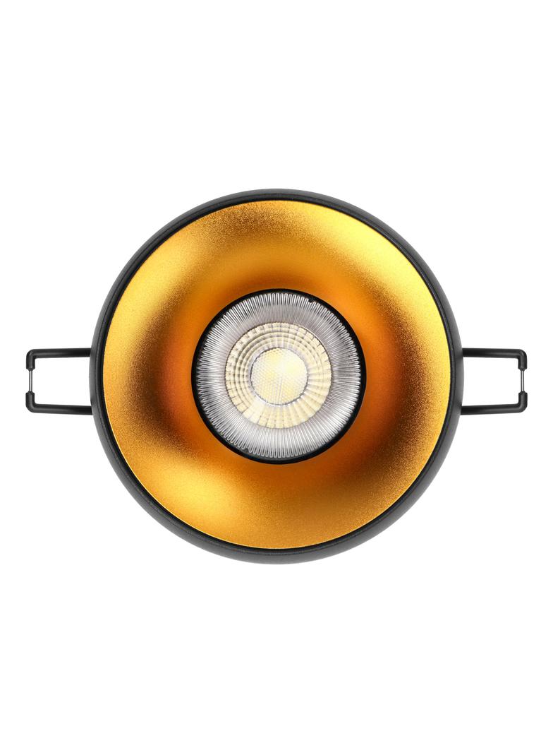 DORADO R, ramka dekoracyjna oprawy punktowej, GU10 max. 35W, okrągła, stała, czarno-złota