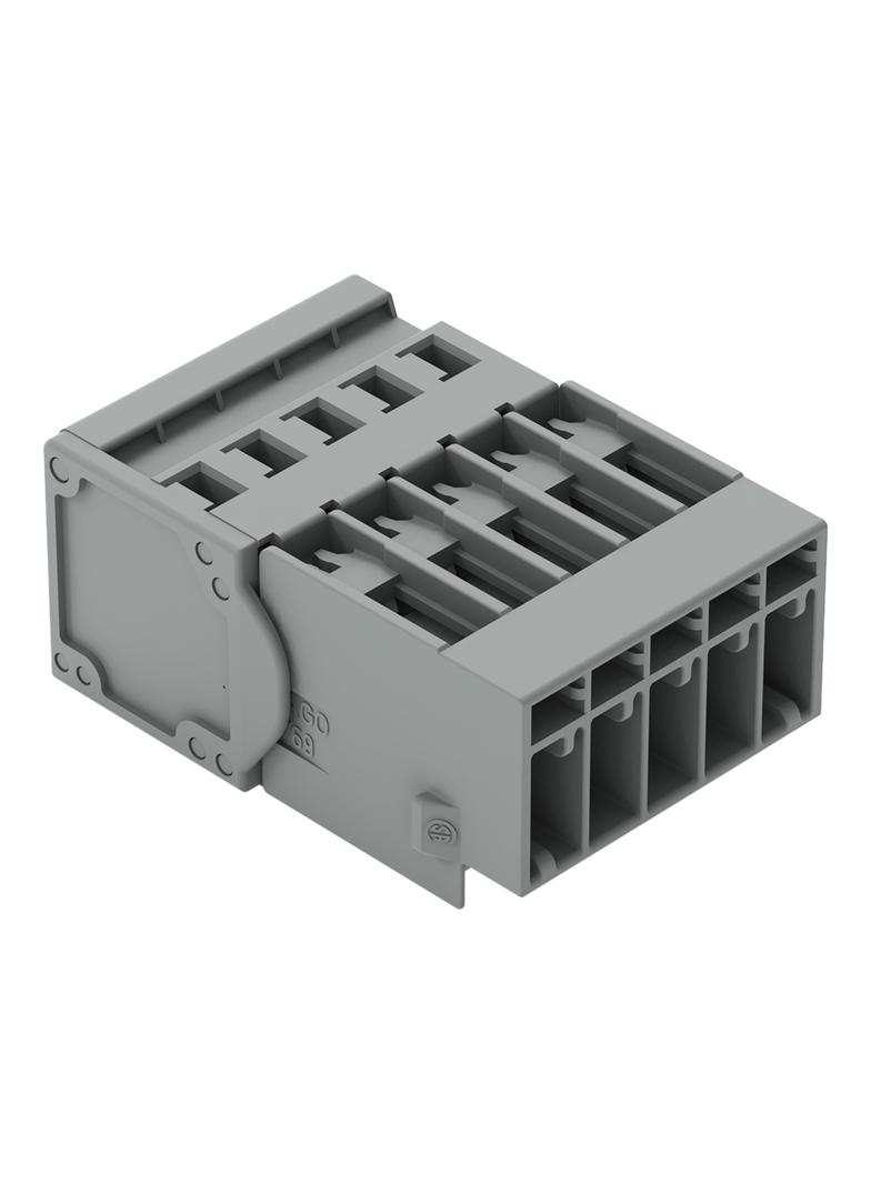 X-COM wtyk 5-biegunowy szary raster 5 mm /50szt./ WAGO