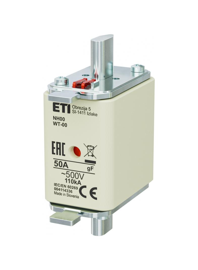 Wkładka topikowa NH szybka KOMBI NH00 WT-00 gF 50A 500V 004114336 ETI