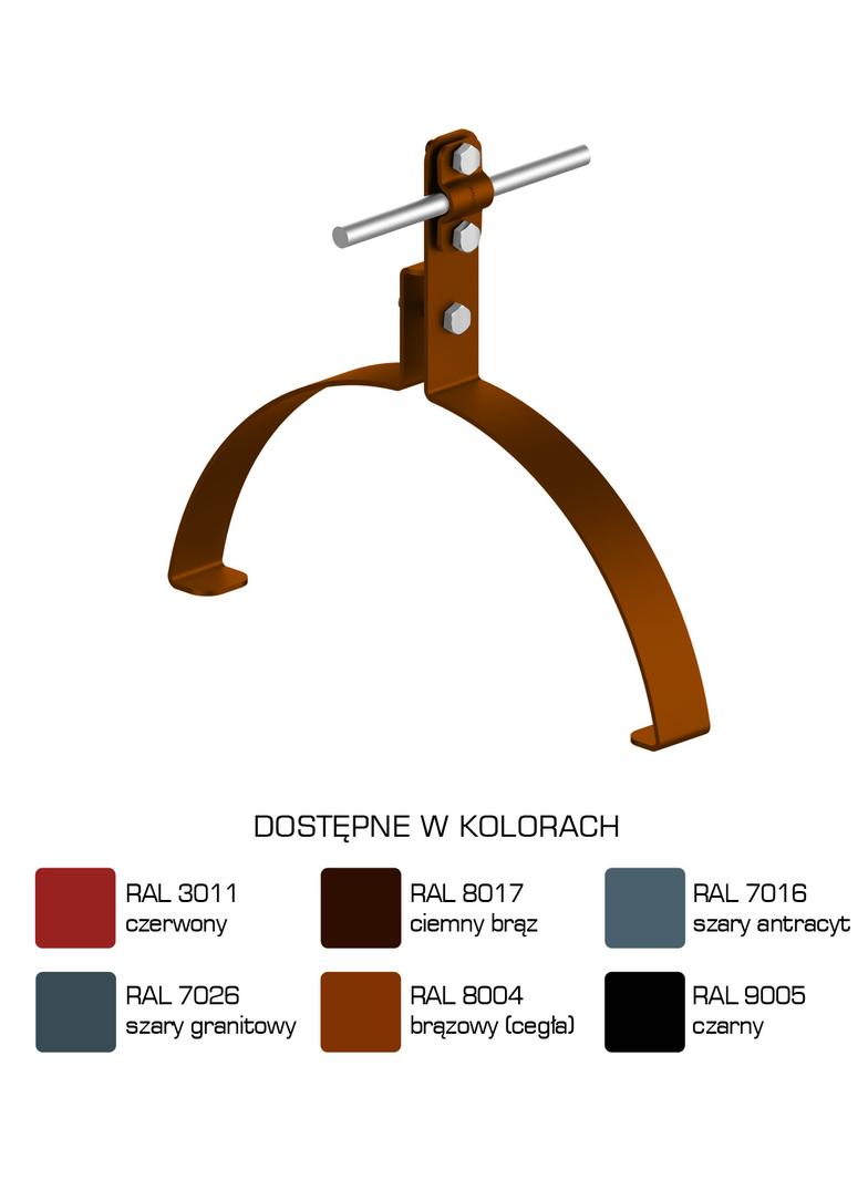 Uchwyt gąsiorowy "WZÓR 23" Z-śruba H=10 cm /LA/