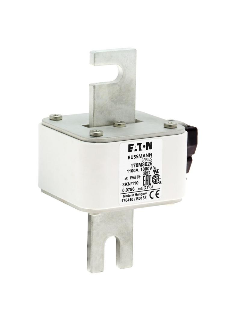 1100A 1000V 3KN/110 aR INDICATOR FUSE Wkładka szybka 1100A AC 1000V DIN 3 74x92x138 mm aR 170M8625 E
