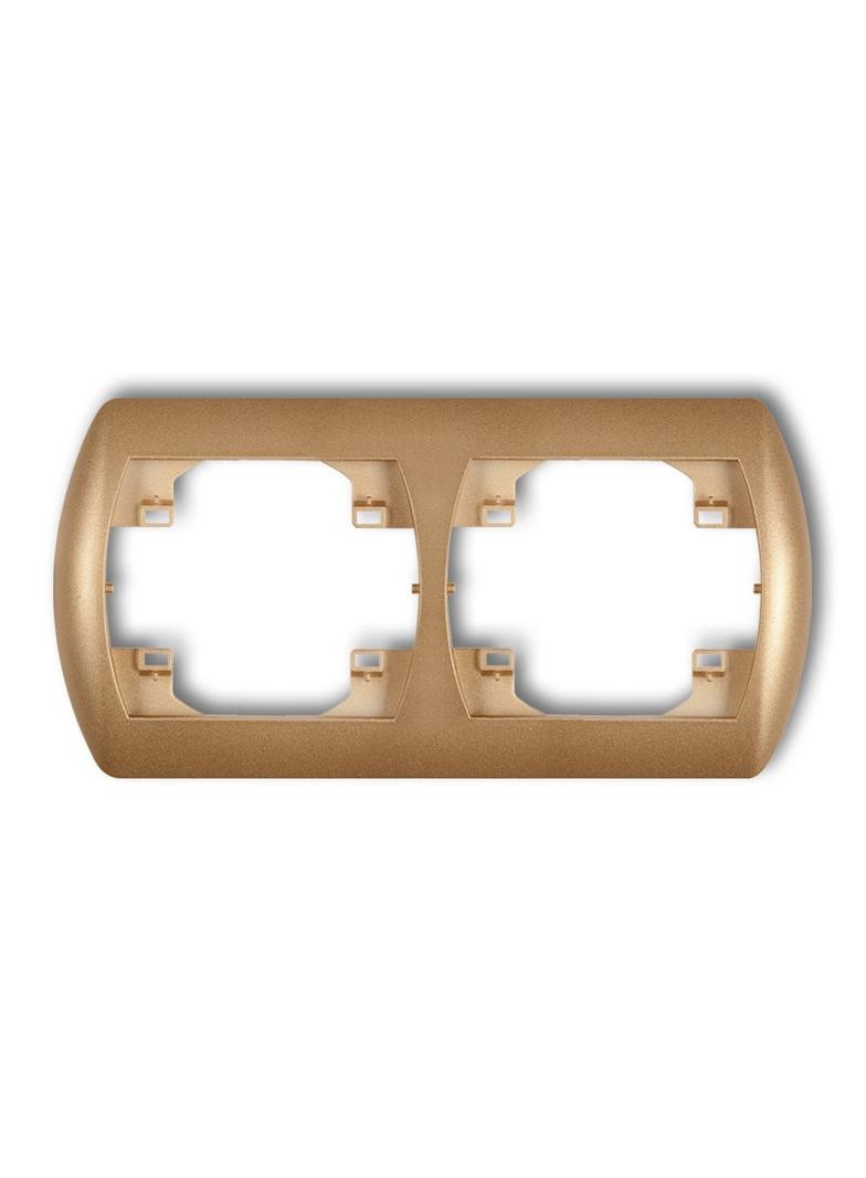 TREND Ramka pozioma podwójna złoty metalik