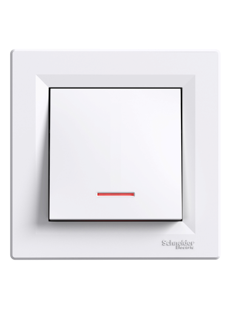 Asfora, łącznik schodowy, z podświetleniem, zaciski śrubowe, biały