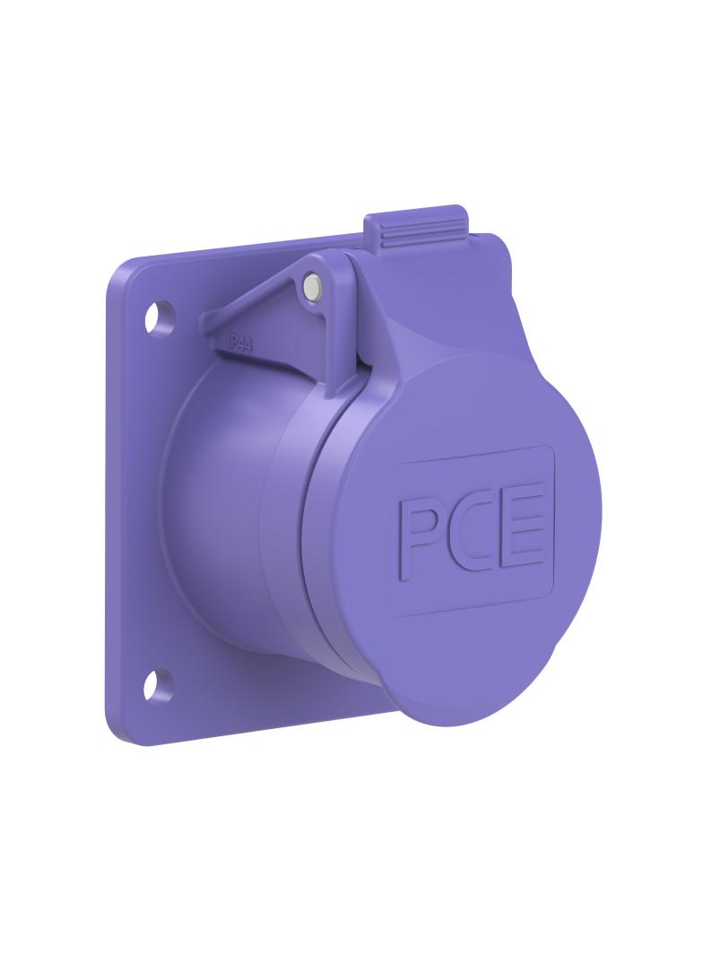 GNIAZDO TABLICOWE PROSTE 16A 2P 24V 50/60Hz IP44/54 (KOŁNIERZ 60X70, ROZSTAW OTWORÓW 47X53), STYKI N