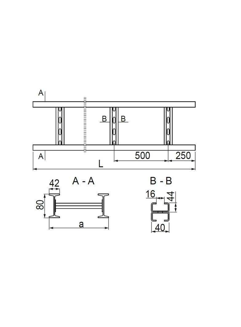 DDH1000H80/6 DRABINA