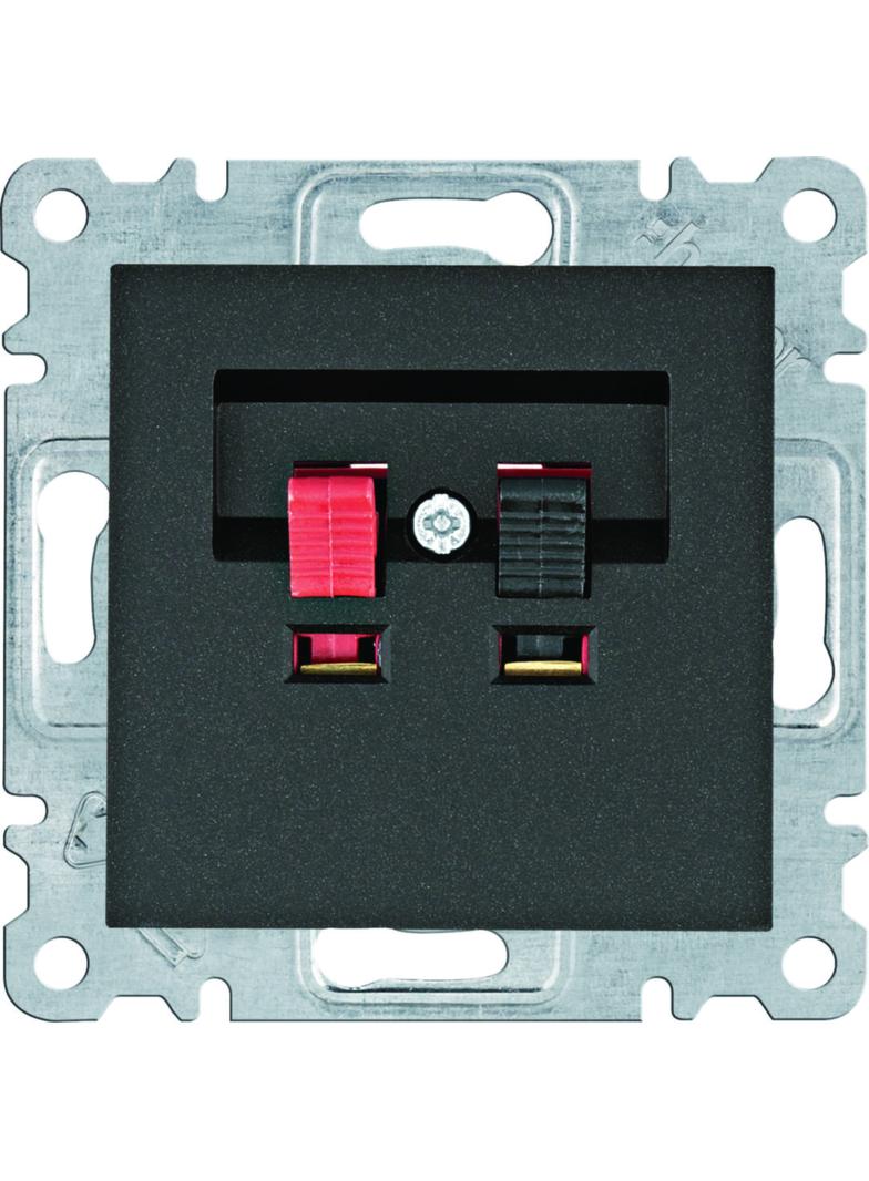 lumina Gniazdo głośnikowe czarny WL3313 HAGER