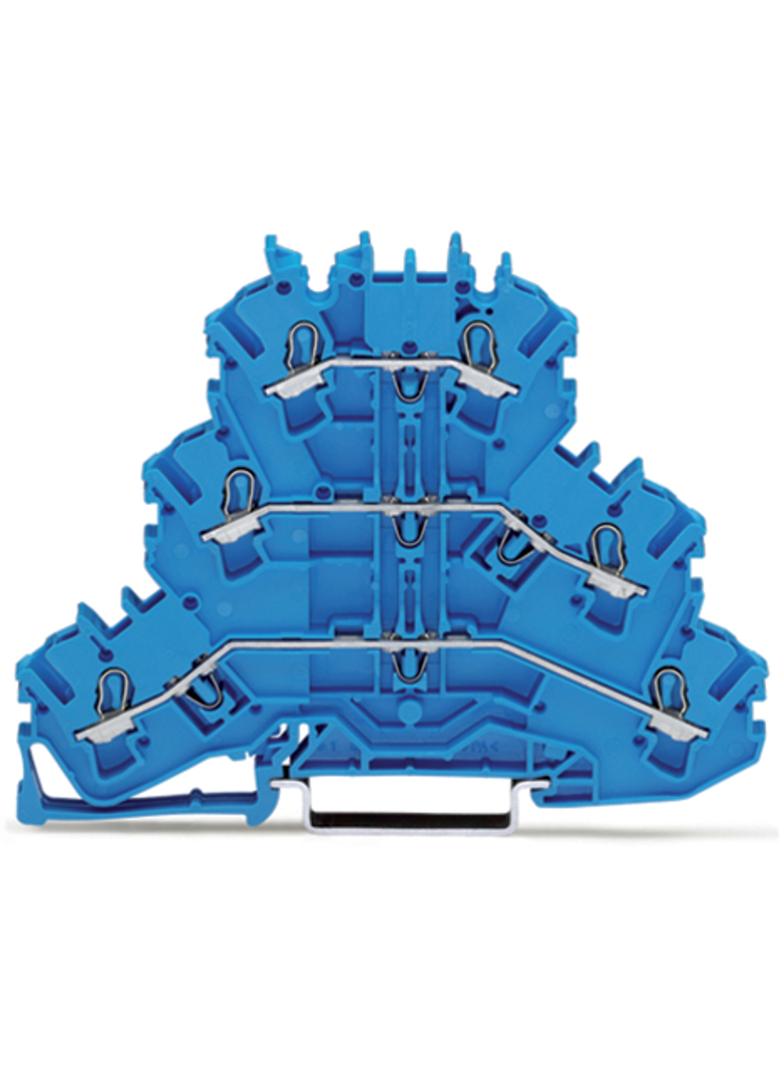 TOPJOBS złączka 3-piętrowa 2,5 mm2 N/N/N niebieska